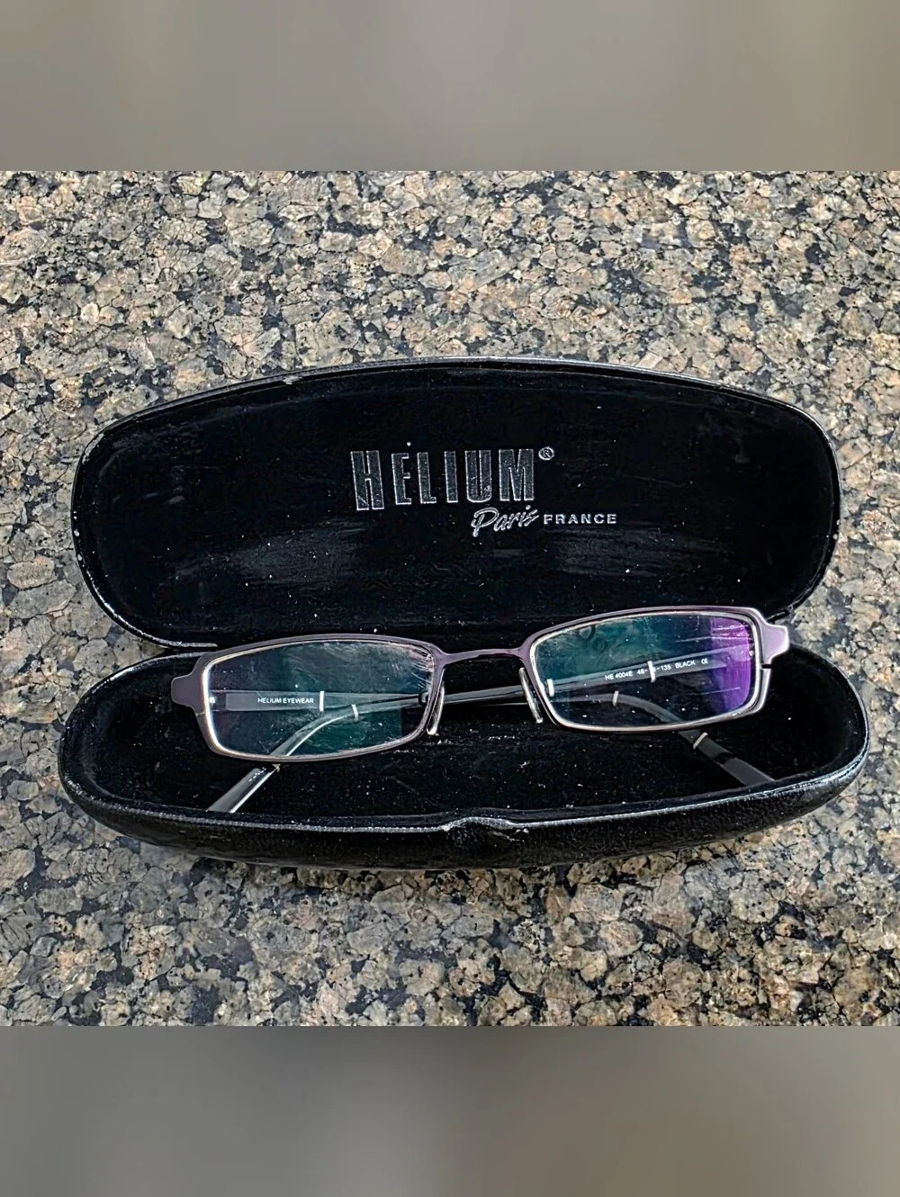 Helium Paris eyewear Italy HE 4004E Black 48-18-135 Full Rim Eyeglasses Frames